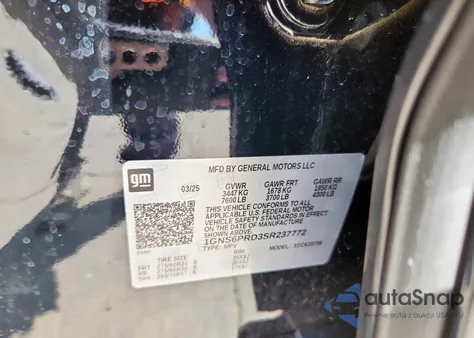 2025 Chevrolet Tahoe K1500 Z71 из США, поврежденный, VIN 1GNS6PRD3SR237772